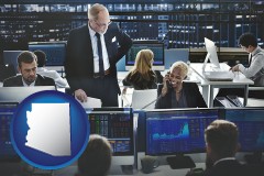 arizona map icon and financial brokers
