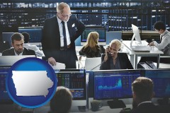 iowa map icon and financial brokers