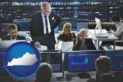 kentucky map icon and financial brokers