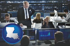 louisiana map icon and financial brokers