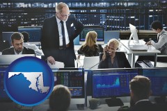 maryland map icon and financial brokers