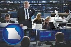 missouri map icon and financial brokers