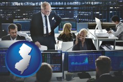 new-jersey map icon and financial brokers