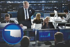 oklahoma map icon and financial brokers