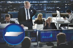 tennessee map icon and financial brokers